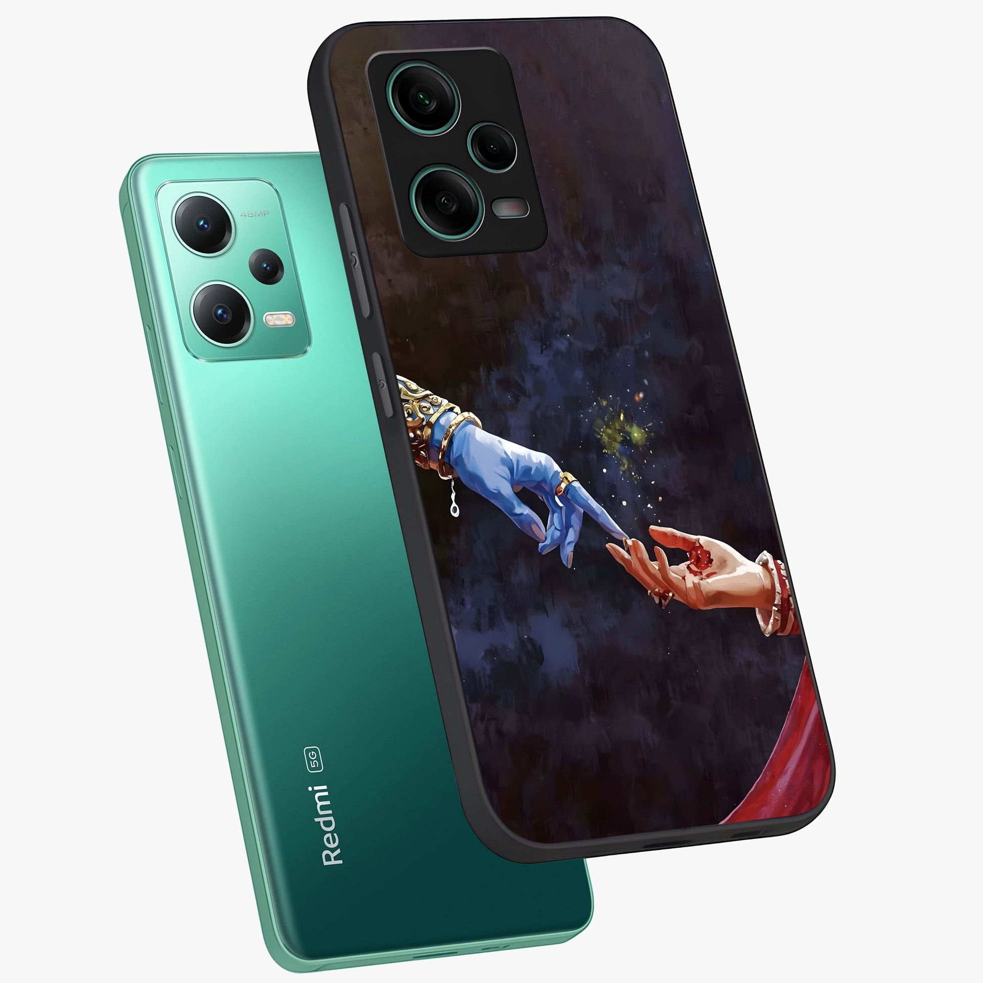 Divine Touch Eternal Glass Case displayed in angled mockup highlighting elegant divine inspired design with calm aesthetic style.