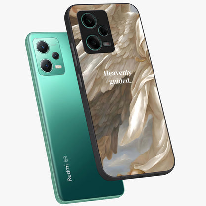 Divine Winged Grace Glass Case displayed in angled mockup highlighting graceful wing design with divine aesthetic style.