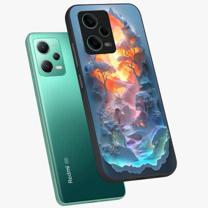 Glow Forest Portal Glass Case displayed in angled mockup highlighting mystical forest design with magical glowing aesthetic.
