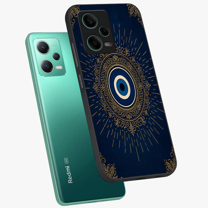 Golden Celestial Charm Glass Case displayed in angled mockup highlighting sparkling cosmic charm design with celestial aesthetic.