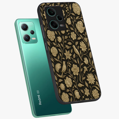 Golden Evil Eye Mandala Glass Case displayed in angled mockup highlighting protective evil eye symbol with golden mandala design.