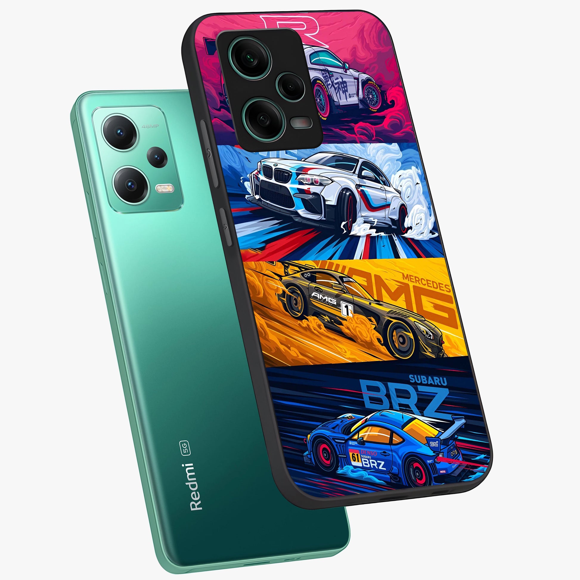 JDM Sports Car Glass Case displayed in angled mockup highlighting sleek Japanese racing car design with automotive aesthetic.