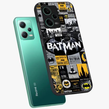 Knight Gotham Rise Glass Case displayed in angled mockup highlighting powerful knight silhouette design with dramatic aesthetic.