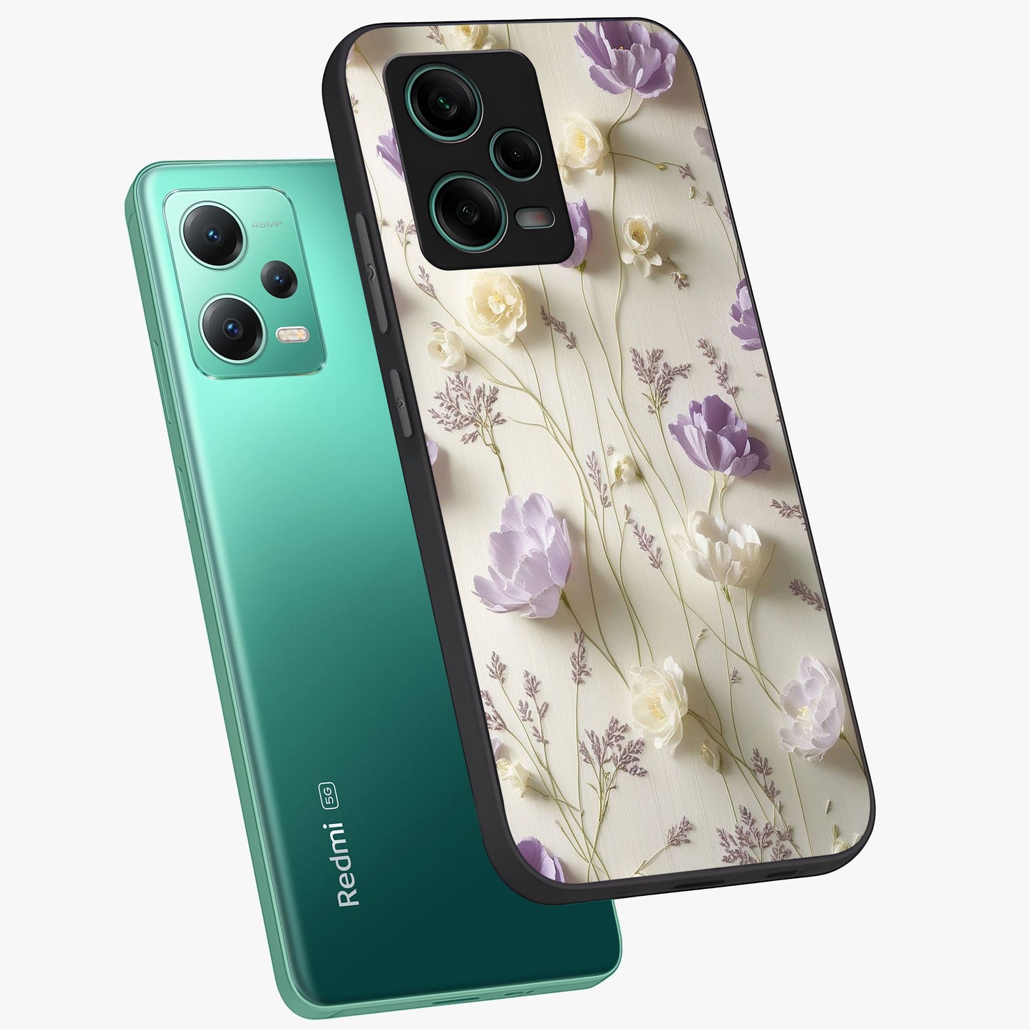Lilac Breeze Harmony Glass Case displayed in angled mockup highlighting calm lilac breeze design with soothing aesthetic style.