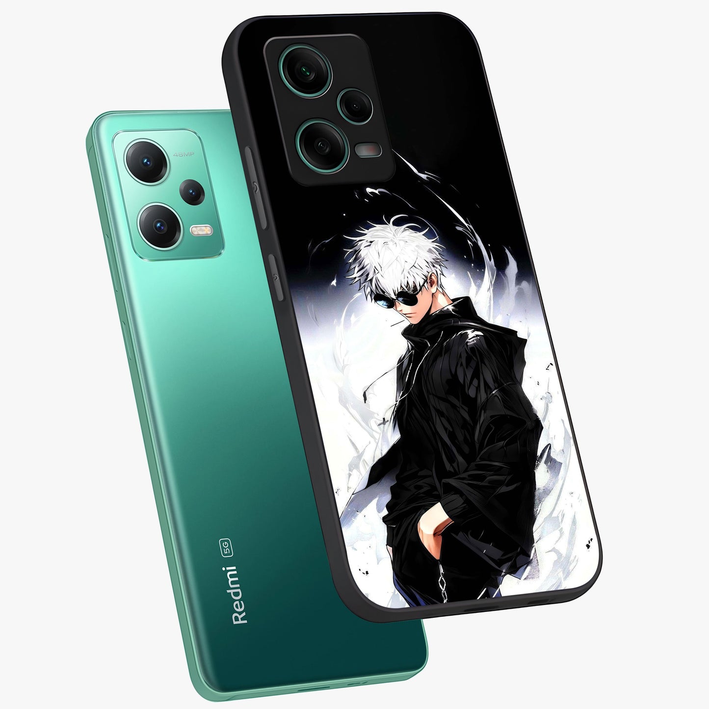 Limitless Shadow King Glass Case displayed in angled mockup highlighting dramatic dark hero design with intense aesthetic.