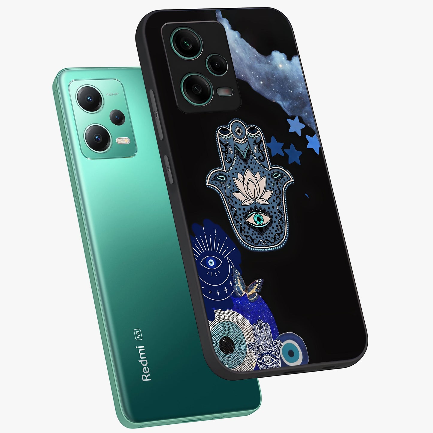 Mystic Hand Aura Glass Case displayed in angled mockup highlighting magical aura design with spiritual aesthetic style.