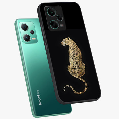 Regal Leopard Glass Case displayed in angled mockup highlighting powerful animal illustration with stylish wild aesthetic.
