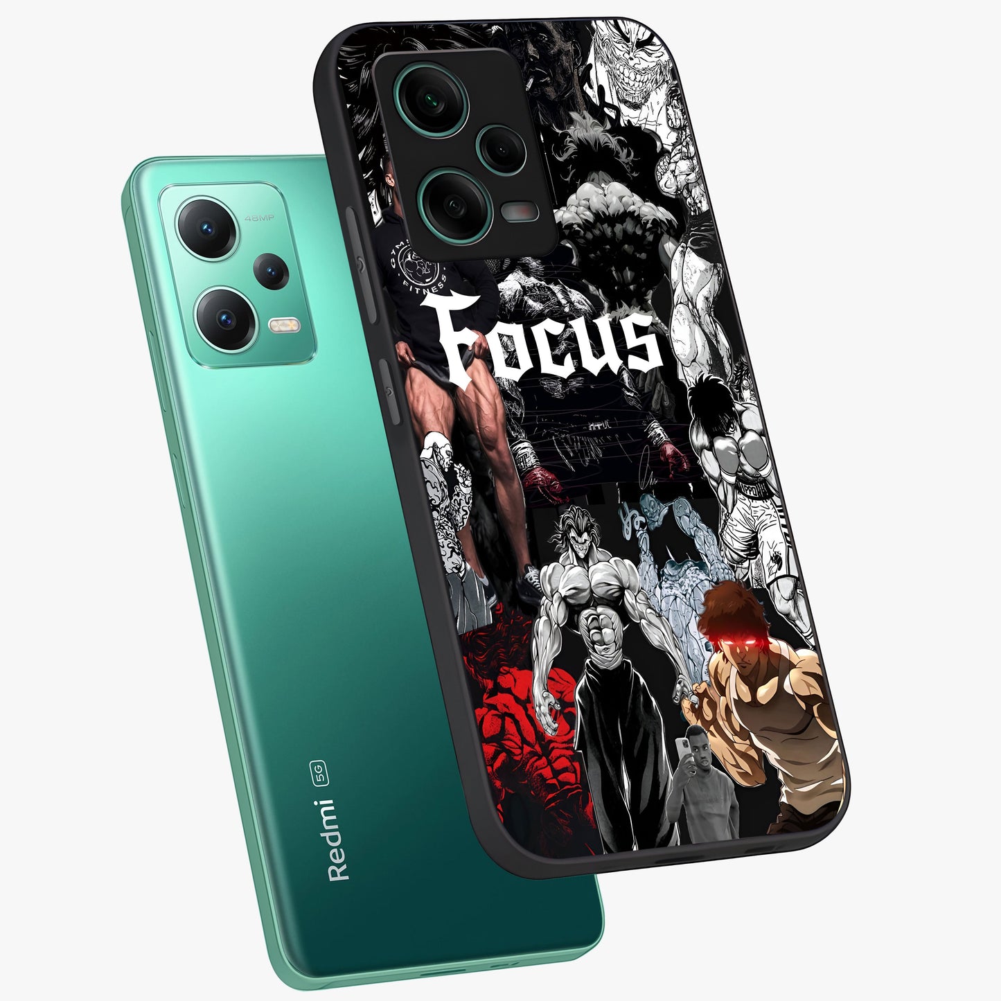 Relentless Power Focus Glass Case displayed in angled mockup highlighting bold statement design with modern aesthetic style.