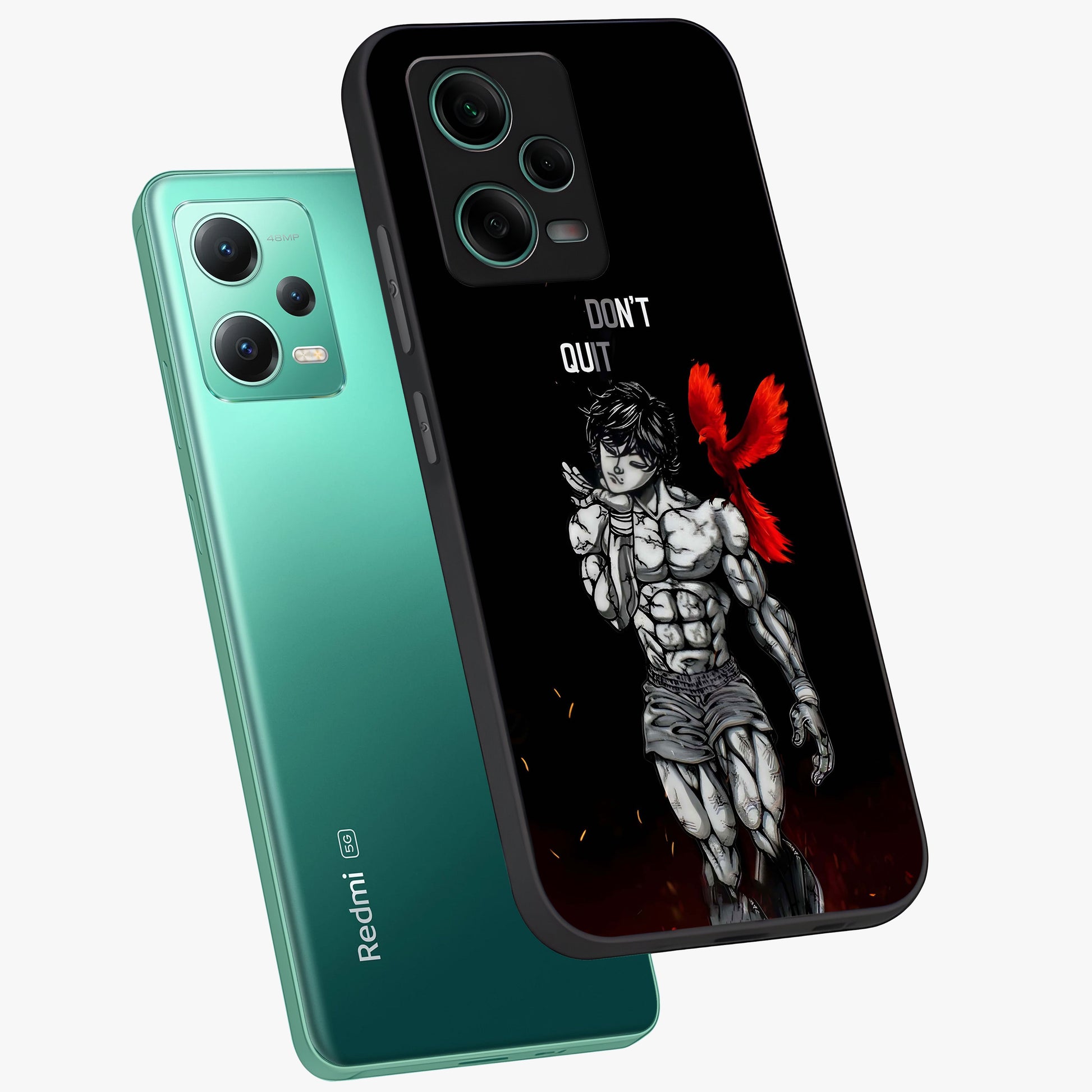 Rise Beyond Limits Glass Case displayed in angled mockup highlighting inspiring message design with modern aesthetic style.