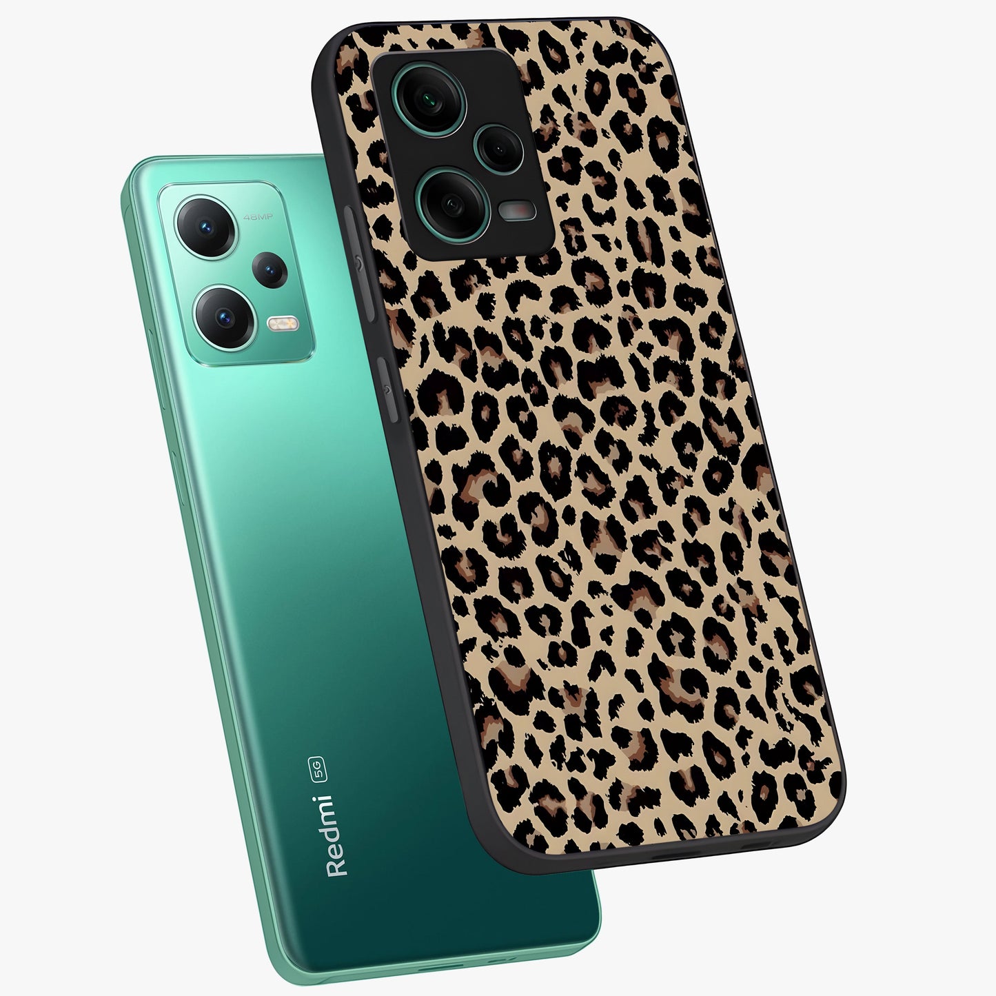 Savage Chic Pattern Glass Case displayed in angled mockup highlighting bold fashion inspired design with chic aesthetic.