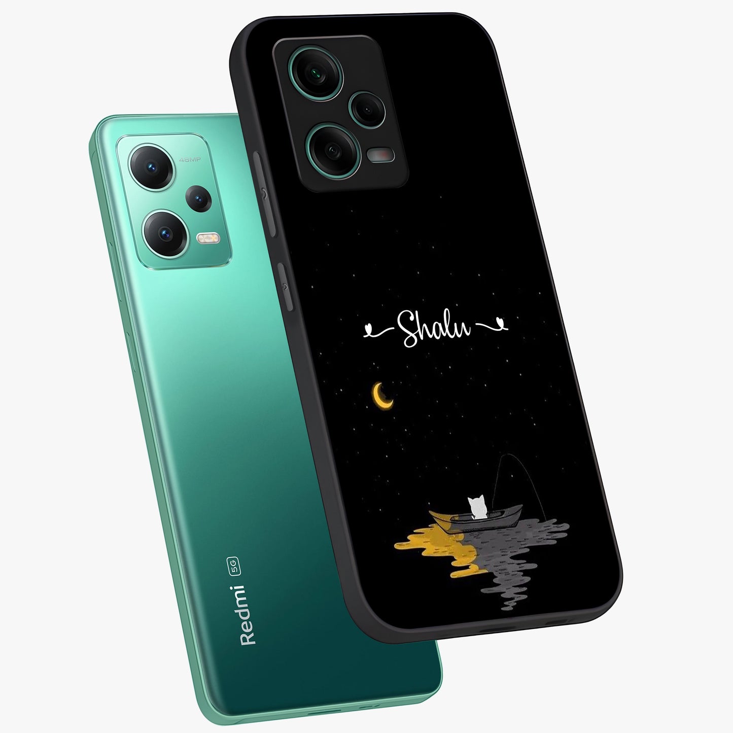 Silent Night Row Glass Case displayed in angled mockup highlighting peaceful evening design with dreamy night aesthetic.