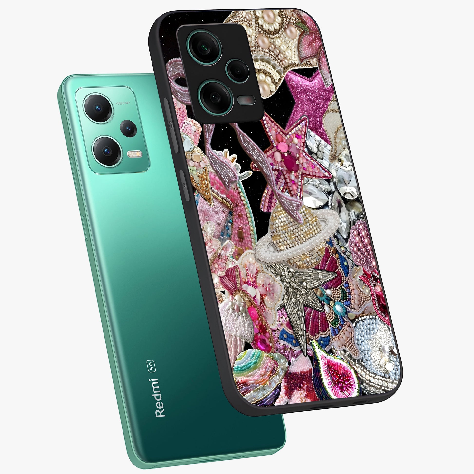 Starlit Jewel Dream Glass Case displayed in angled mockup highlighting glowing celestial jewel design with dreamy aesthetic.