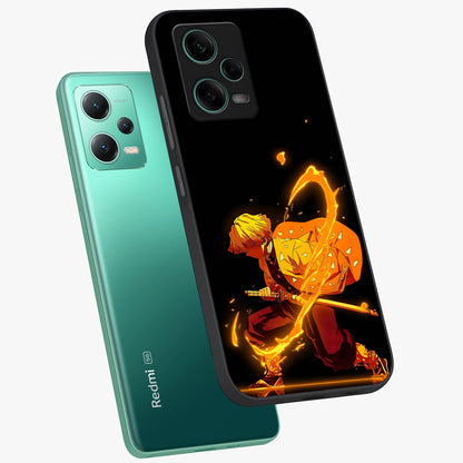 Thunder Flame Execution Glass Case displayed in angled mockup highlighting dramatic fire themed design with intense fantasy aesthetic.