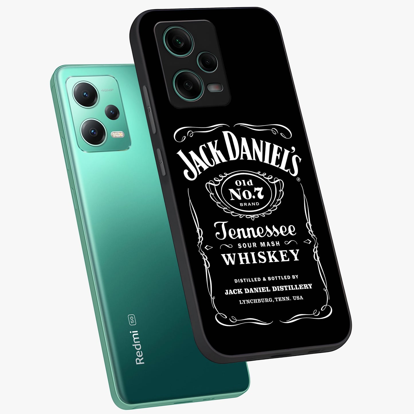 Vintage Whiskey Heritage Glass Case displayed in angled mockup highlighting retro beverage themed design with heritage aesthetic.