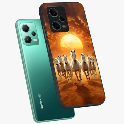 Wild Sunset Majesty Glass Case displayed in angled mockup highlighting vibrant sunset sky design with scenic aesthetic.