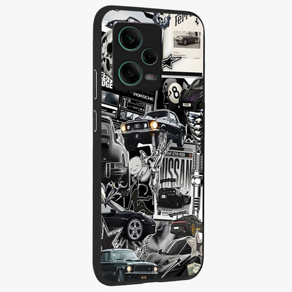 Aesthetic Dark Love Glass Case upright view showcasing dramatic romantic artwork with modern aesthetic style.