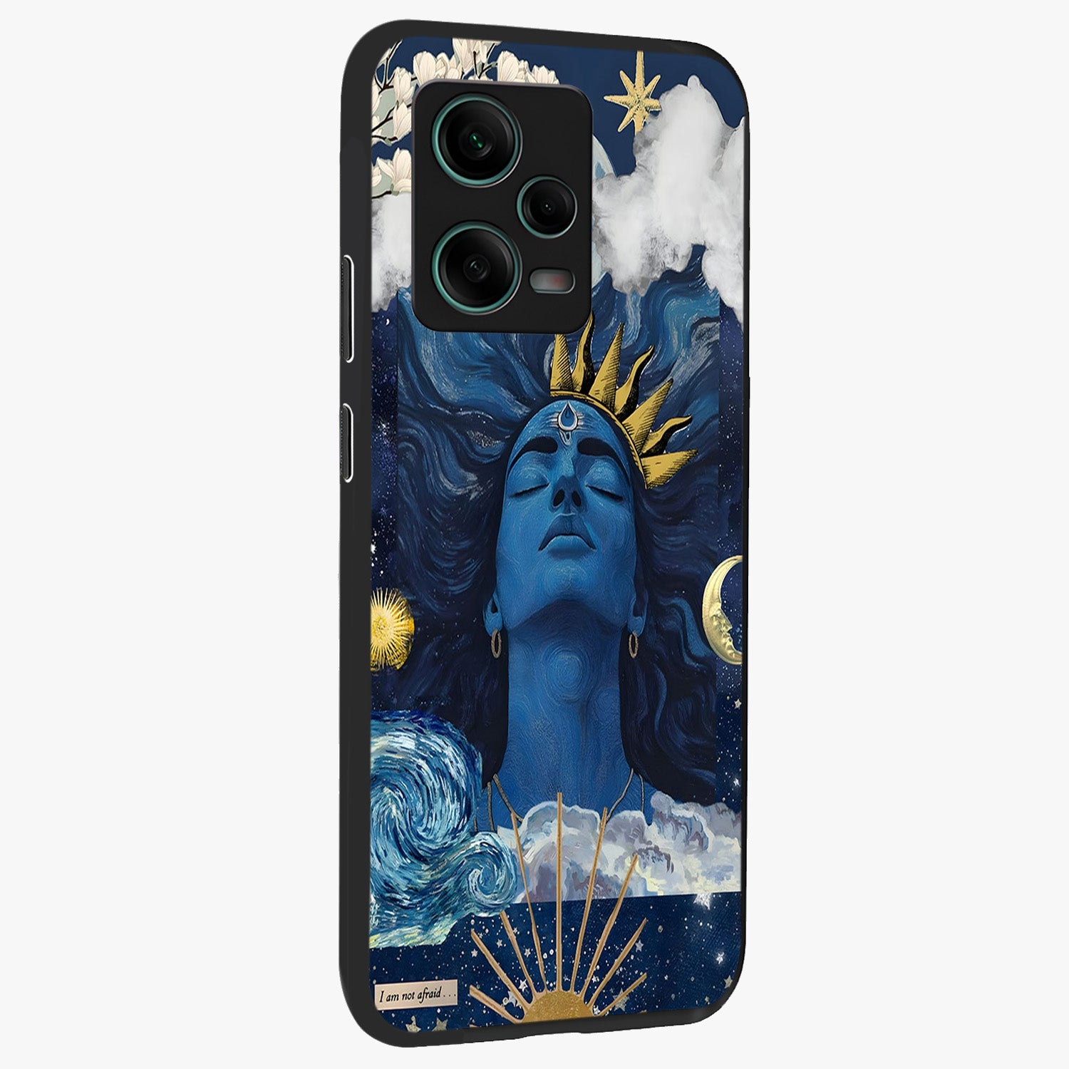 Aesthetic Lord Shiva Glass Case upright view showcasing powerful Lord Shiva artwork with devotional theme.