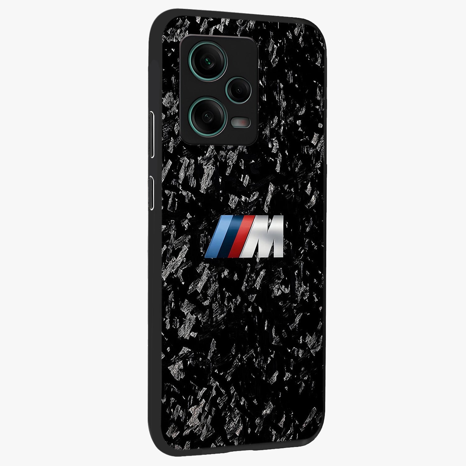 Carbon Speed Mark Glass Case upright view showcasing modern carbon speed graphic with bold automotive theme.