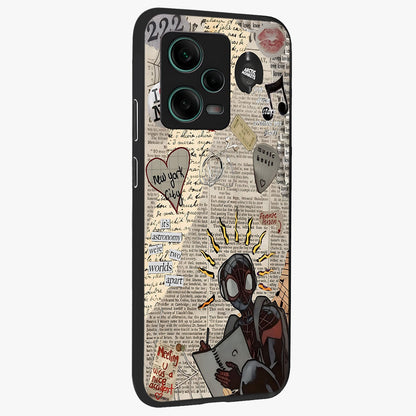 City Dream Sketch Glass Case upright view showcasing urban skyline artwork with stylish hand drawn design.
