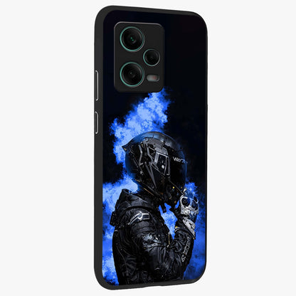 Cyber Sentinel Protocol Glass Case upright view showcasing advanced cyber sentinel artwork with futuristic tech theme.