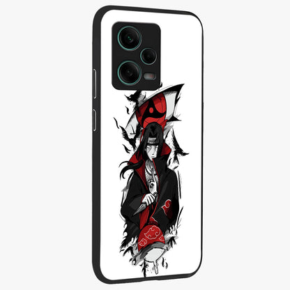 Itachi Limited Edition Naruto Anime Glass Case upright view showcasing intense anime artwork with powerful character theme.