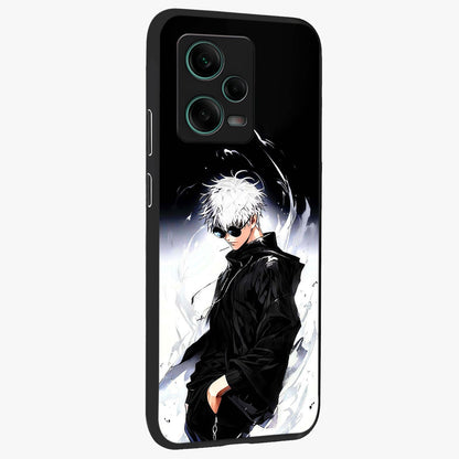 Limitless Shadow King Glass Case upright view showcasing bold shadow warrior artwork with epic fantasy theme.
