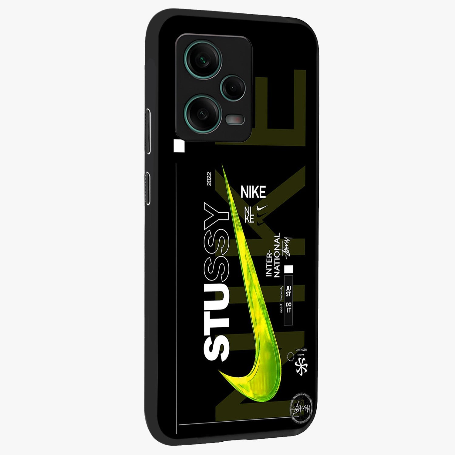 Neon Street Edition Glass Case upright view showcasing colorful neon artwork with modern street culture theme.