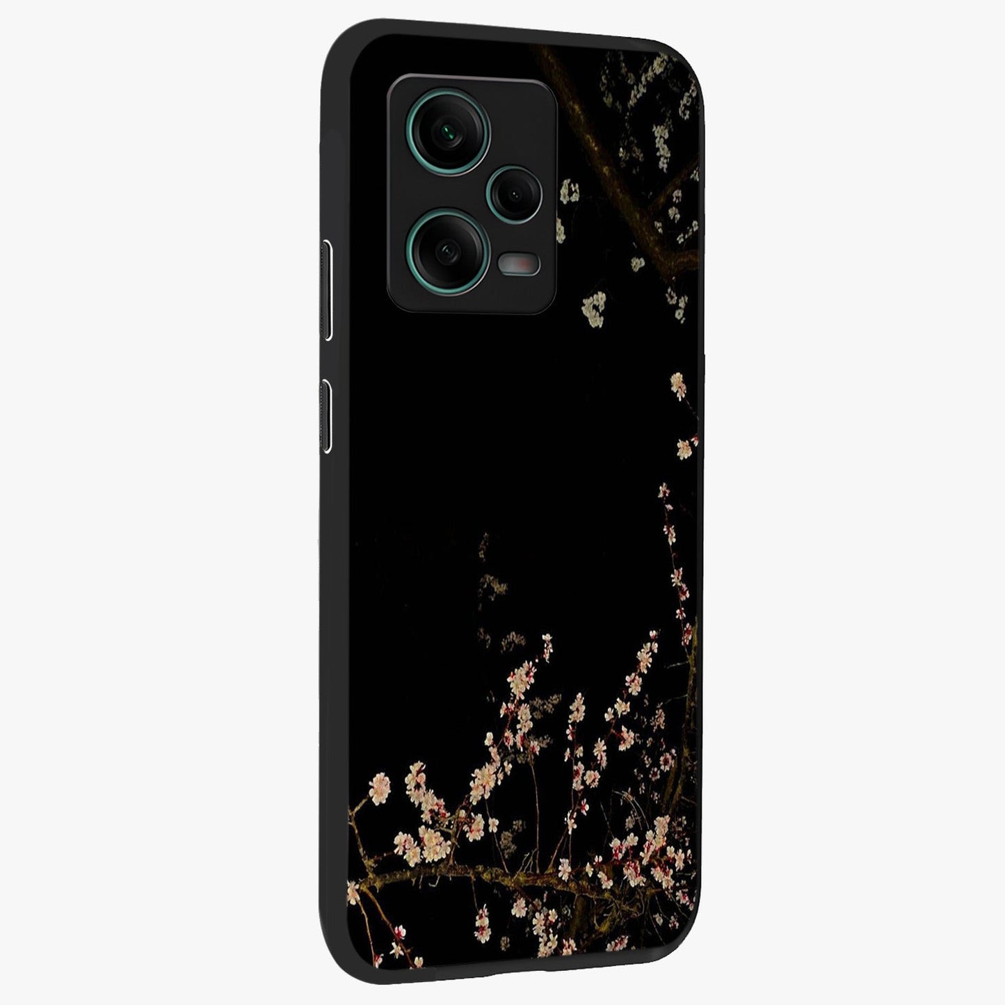 Petal Moon Light With Custom Name Glass Case upright view showcasing elegant floral moon artwork with personalized aesthetic.