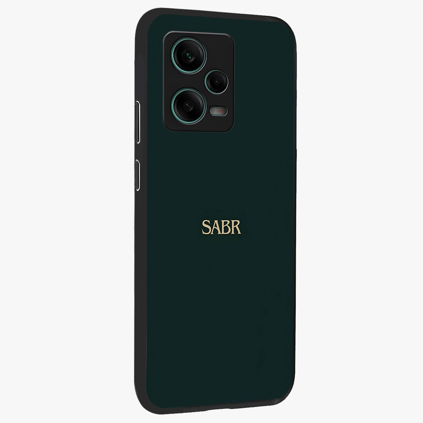 Sabr Minimal Patience Glass Case upright view showcasing calm minimalist artwork with motivational patience theme.