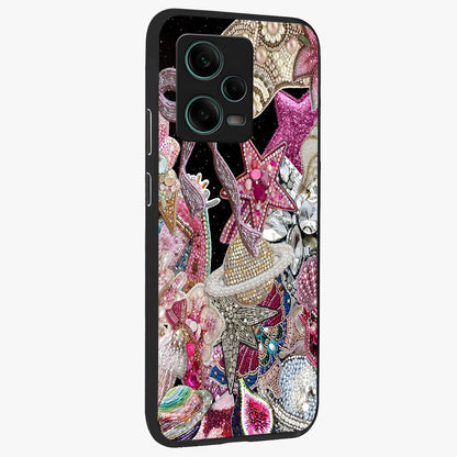 Starlit Jewel Dream Glass Case upright view showcasing radiant star inspired artwork with magical night theme.