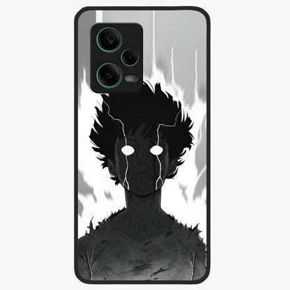 Awakened Inner Rage Glass Case showing flat back view with intense artistic artwork and glossy glass finish.