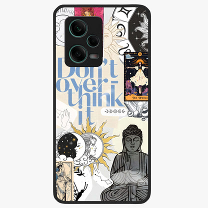 Ethereal Thoughts Glass Case showing flat back view with dreamy artistic artwork and glossy glass finish.