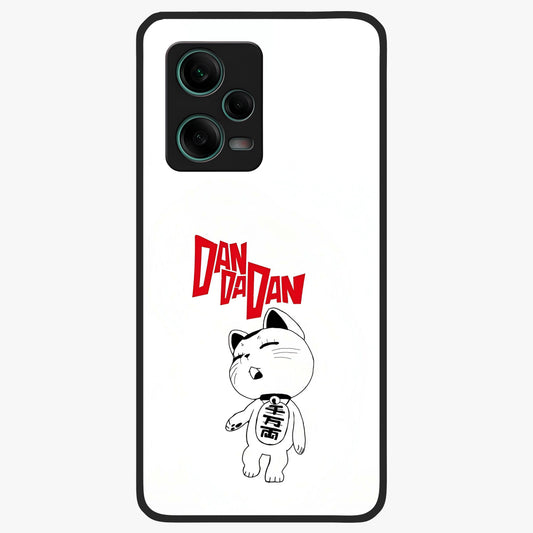 Playful Spirit Charm Glass Case showing flat back view with cheerful charm themed artwork and glossy glass finish.