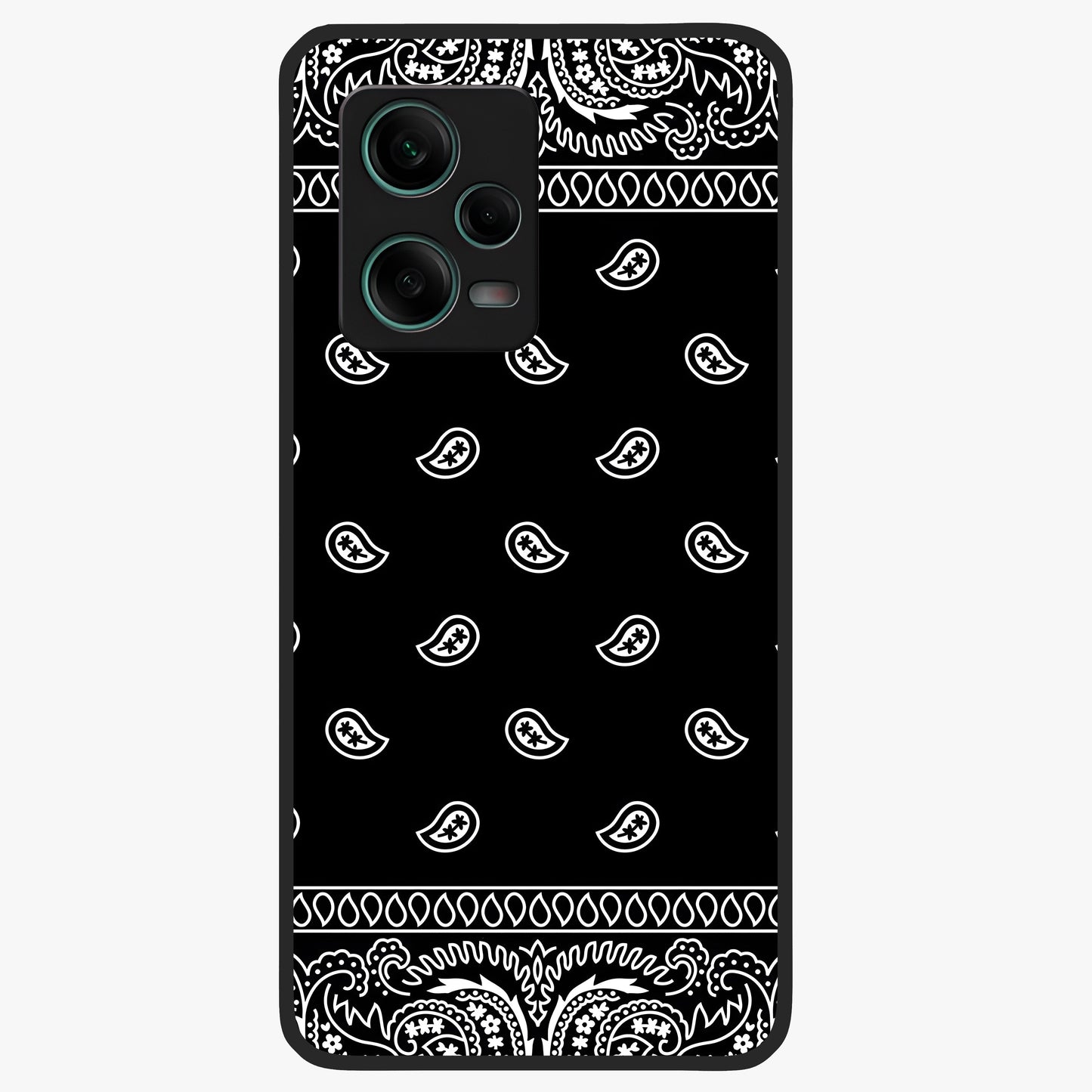 Retro Rebel Threads Glass Case showing flat back view with vintage street style artwork and glossy glass finish.