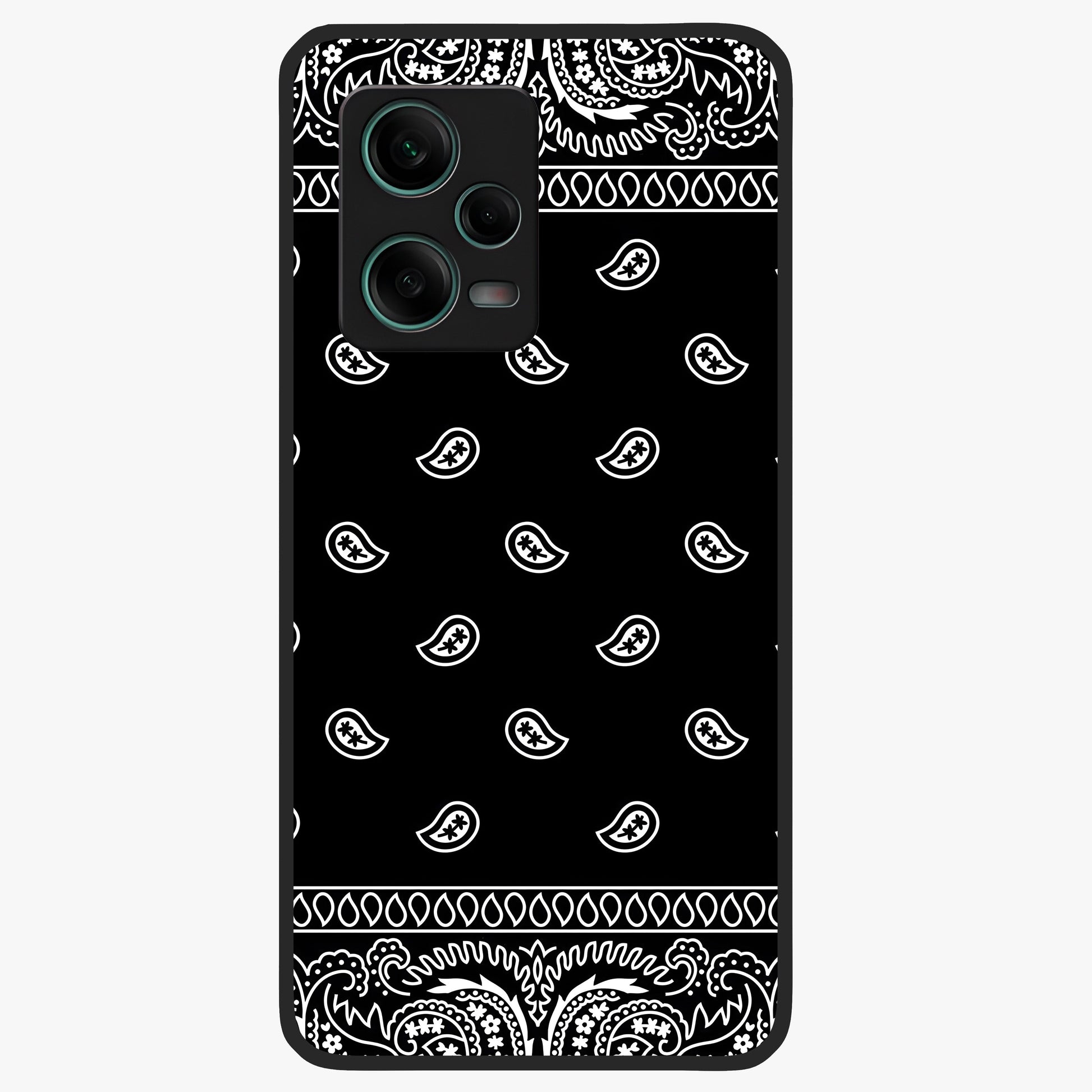 Retro Rebel Threads Glass Case showing flat back view with vintage street style artwork and glossy glass finish.