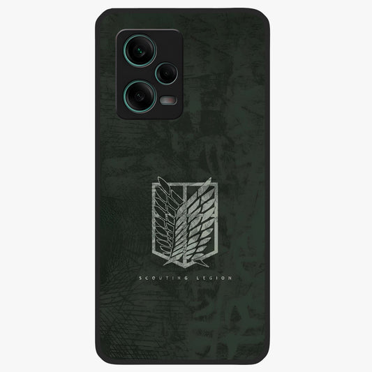 Wings Of Freedom Glass Case showing flat back view with symbolic wings artwork and glossy glass finish.