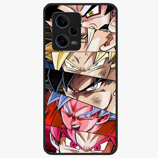 Anime Character Glass Case showing flat back view with vibrant anime artwork and glossy glass finish.