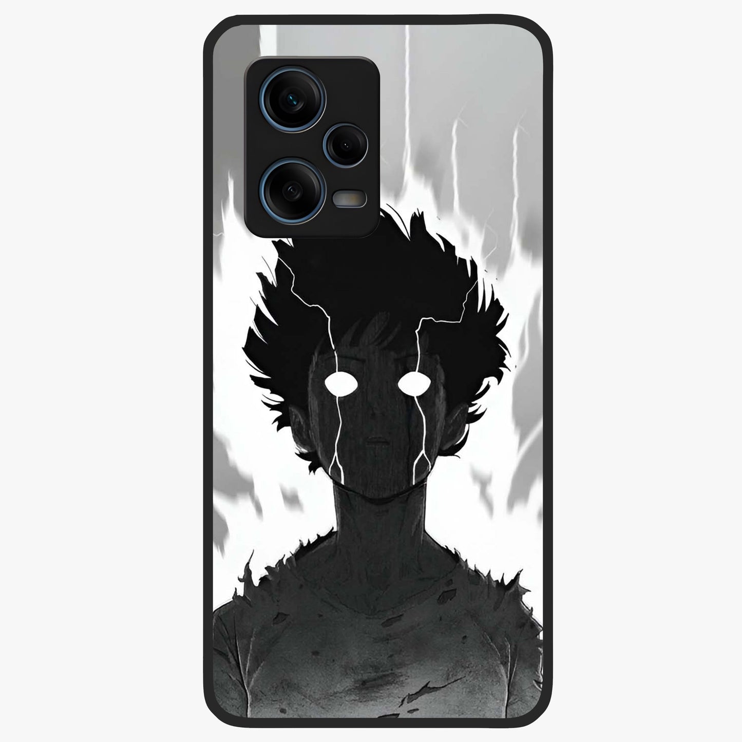 Awakened Inner Rage Glass Case showing flat back view with intense artistic artwork and glossy glass finish.