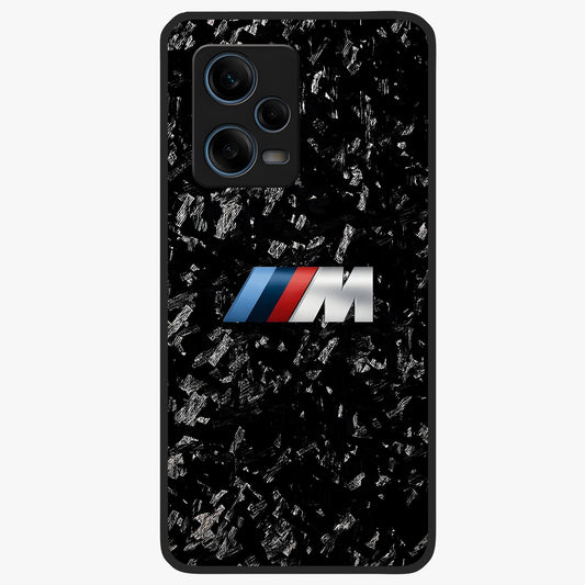 Carbon Speed Mark Glass Case showing flat back view with sporty carbon pattern artwork and glossy glass finish.