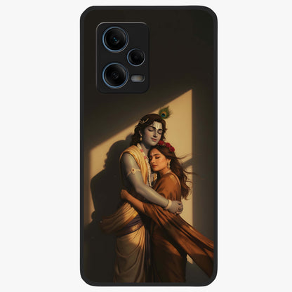 Divine Eternal Love Glass Case showing flat back view with spiritual love themed artwork and glossy glass finish.