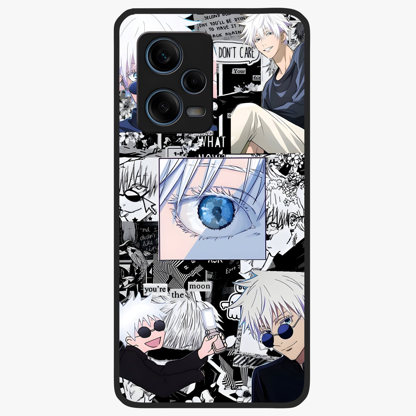 Infinity Sorcerer Chaos Glass Case showing flat back view with mystical sorcerer themed artwork and glossy glass finish.