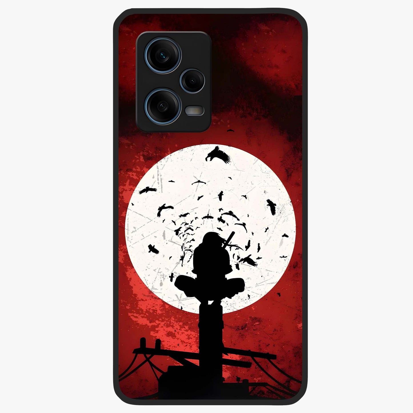 Itachi Limited Edition Naruto Anime Glass Case showing flat back view with iconic anime character artwork and glossy glass finish.