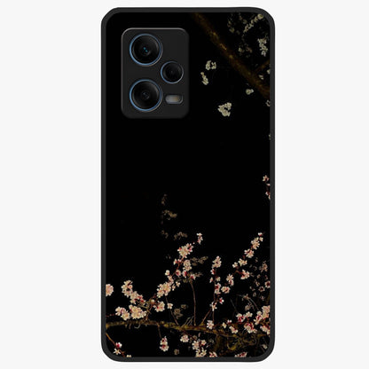 Petal Moon Light With Custom Name Glass Case showing flat back view with floral moonlight artwork and personalized name design.