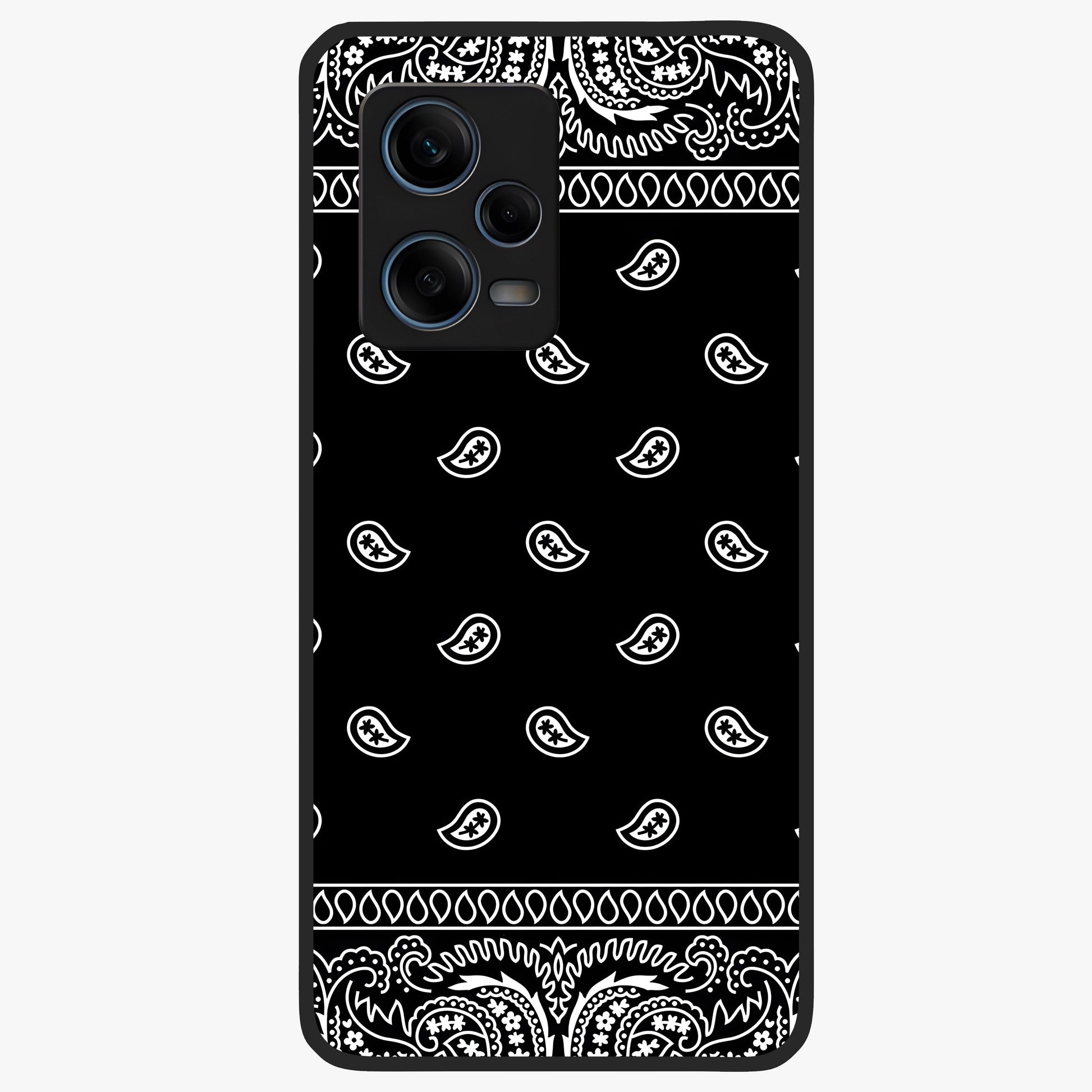 Retro Rebel Threads Glass Case showing flat back view with vintage street style artwork and glossy glass finish.