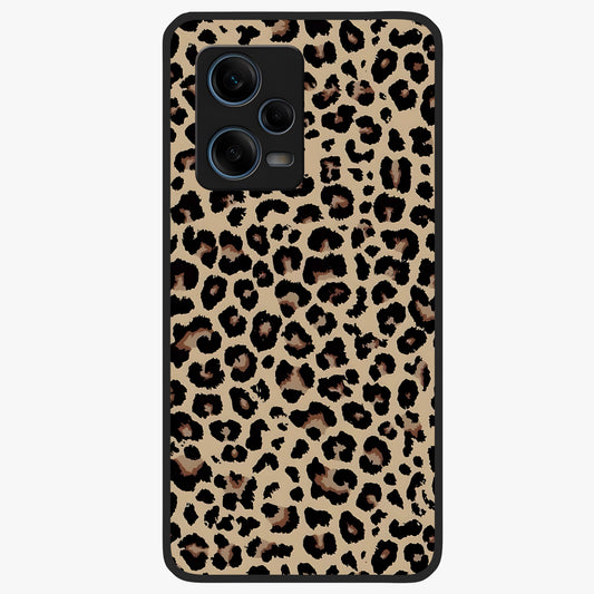 Savage Chic Pattern Glass Case showing flat back view with stylish patterned artwork and glossy glass finish.