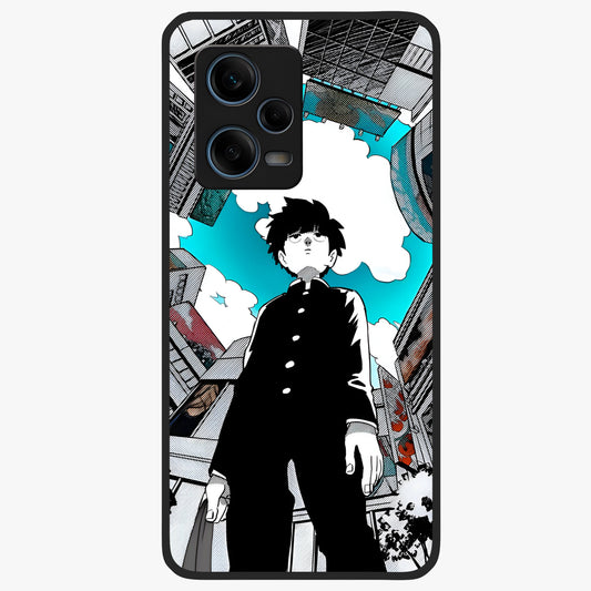 Silent Psychic Awakening Glass Case showing flat back view with mystical psychic themed artwork and glossy glass finish.