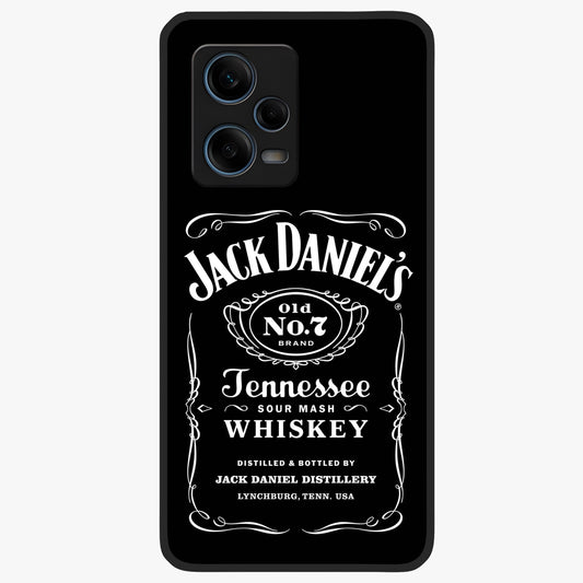 Vintage Whiskey Heritage Glass Case showing flat back view with classic whiskey inspired artwork and glossy glass finish.