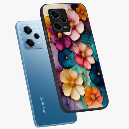Artlyn Grace Flower Pattern Glass Case displayed in angled mockup highlighting delicate flower pattern design and smooth glass surface.