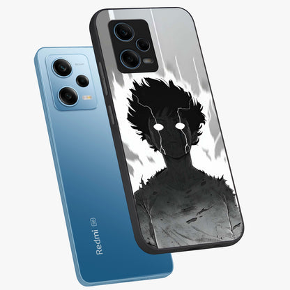 Awakened Inner Rage Glass Case displayed in angled mockup highlighting powerful graphic design and bold artistic theme.