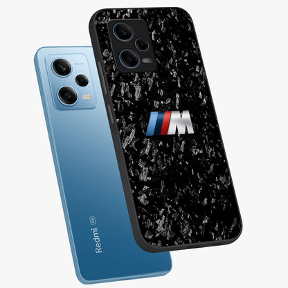Carbon Speed Mark Glass Case displayed in angled mockup highlighting racing inspired carbon design and sleek aesthetic style.
